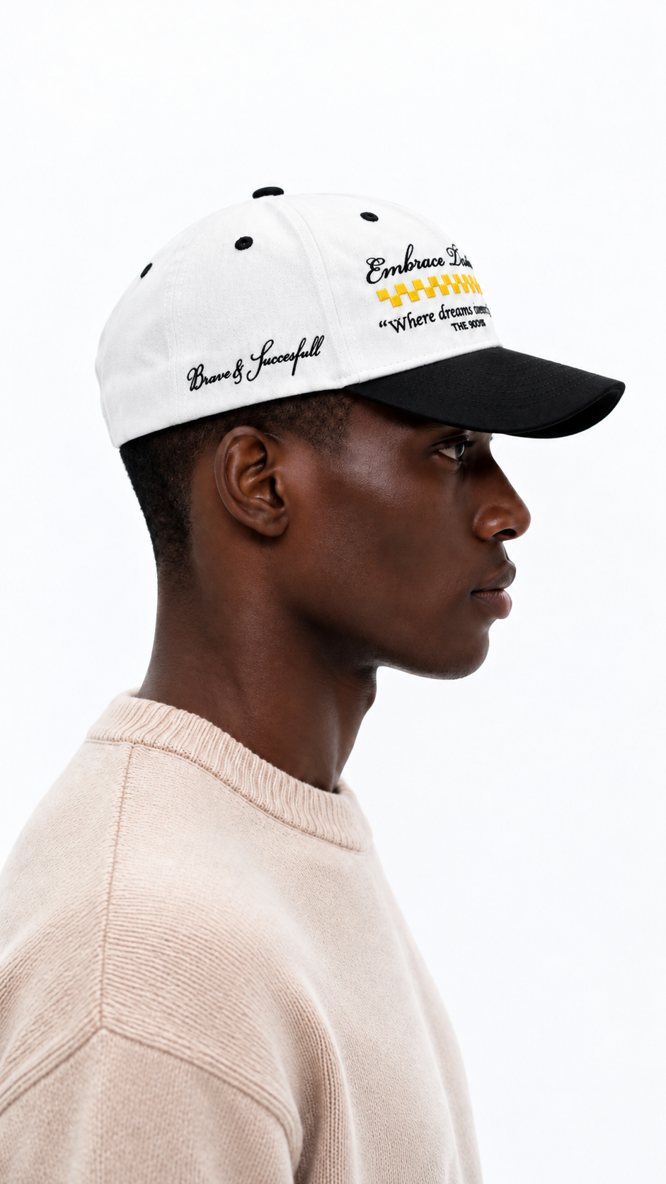 BONÉ THE BROW EMBRACE TODAY DAD HAT BRANCO/PRETO - UN