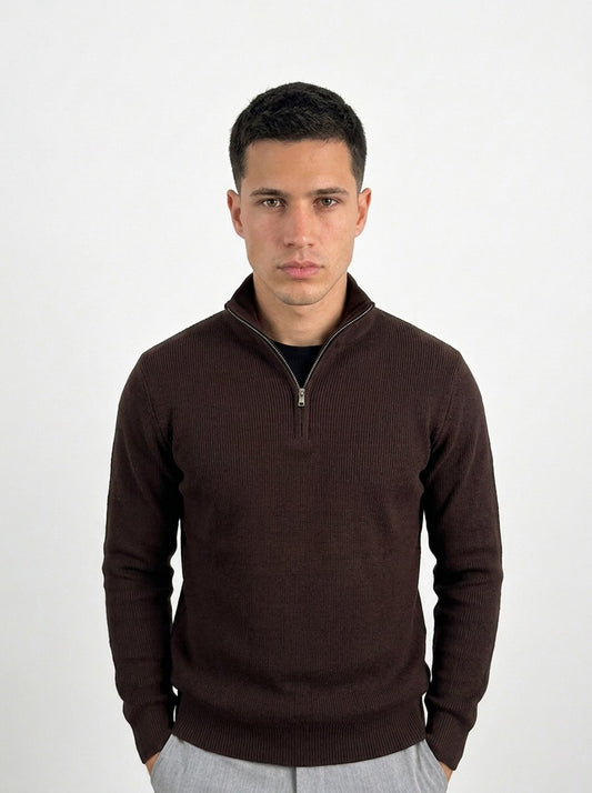 SUÉTER ZIP-NECK THE BROW